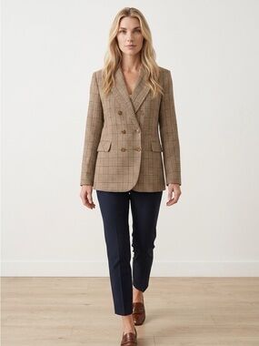 Mina Self Double Breasted Houndstooth Blazer NWT Size XL